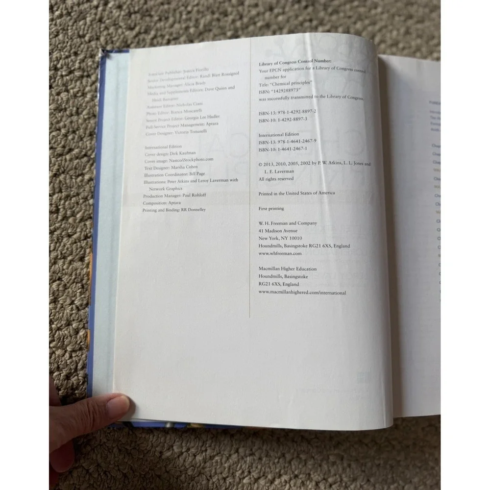 Chemical Principles by Loretta Jones, Peter Atkins and Leroy Laverman (2012)